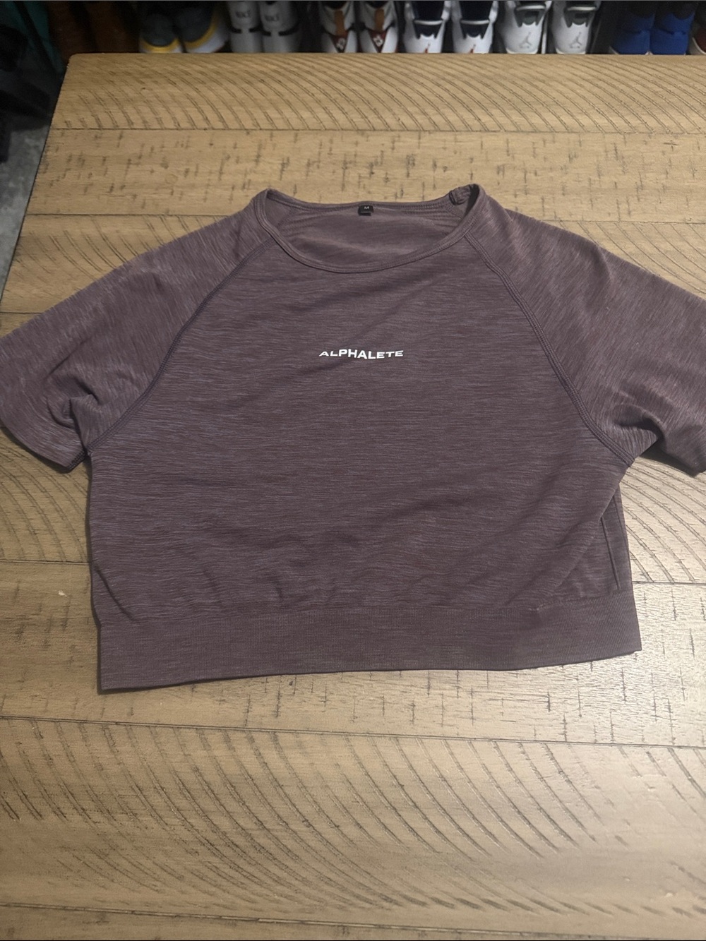 Alphalete Women's Dusty Plum Cropped Performance Top size M